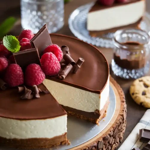 Tarta de Queso y Chocolate Sin Horno