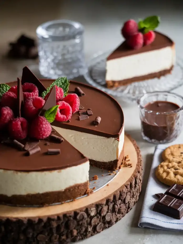 Tarta de Queso y Chocolate Sin Horno